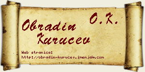 Obradin Kuručev vizit kartica